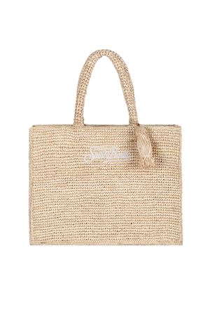 Colette Hand Bag In Raffia With Shoulder Trim MC2 SAINT BARTH | Crossbody Bags | COL001300419L